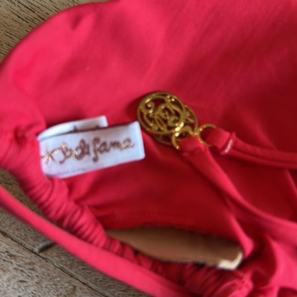 LIKE NEW LULI FAMA hot tropics TRIANGLE brazilian TOP ONLY  in lava red - Picture 6 of 6